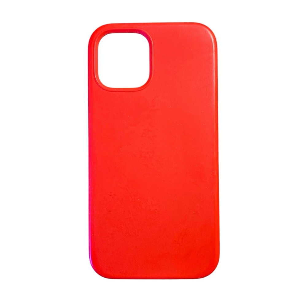 3/$12 Red iPhone 12 / iPhone 12 Pro Liquid Silicone Case Microfiber Cloth Lining